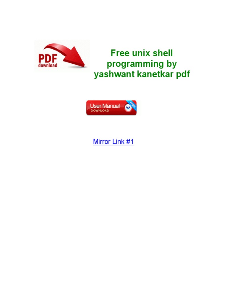 Free Unix Shell Programming by Yashwant Kanetkar PDF | PDF
