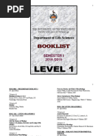 Sem. I 18-19 - Level I Booklist 18-19