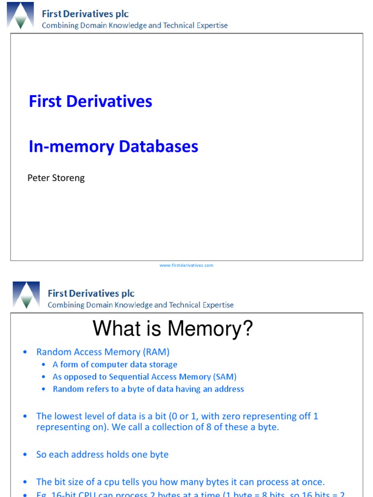 In-Memory Database Systems Overview | PDF | Random Access Memory ...
