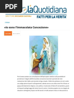 "Io Sono L'Immacolata Concezione"
