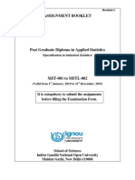 PG Diploma in Applied Statistics Booklet