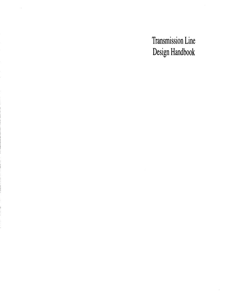 Transmission Line Design Handbook By Brian C Wadell