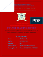 Government Polytechnic: Inplant Training Report