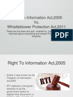 Rti v. Whistle Blower Act