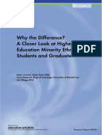 Why The Difference? A Closer Look at Higher Education Minority Ethnic Students and Graduates