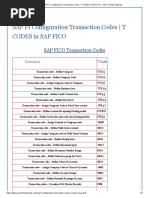 SAP FI Configuration Transaction Codes