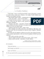 Avaliação sobre a fábula O Leão e o Coelho Saltitão