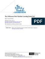 The Journal of Portfolio Management Volume 44 Issue 6 2018 (Doi 10.3905 - jpm.2018.44.6.120) López de Prado, Marcos - The 10 Reasons Most Machine Learning Funds Fail PDF