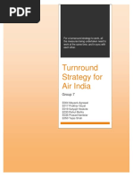 Turnround Strategy For Air India: Group 7