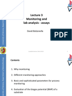 Monitoring and Lab Analysis - Assays: David Bolzonella