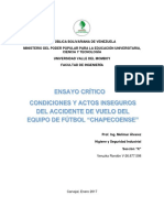 Ensayo Acerca Del Accidente Del Chapecoense