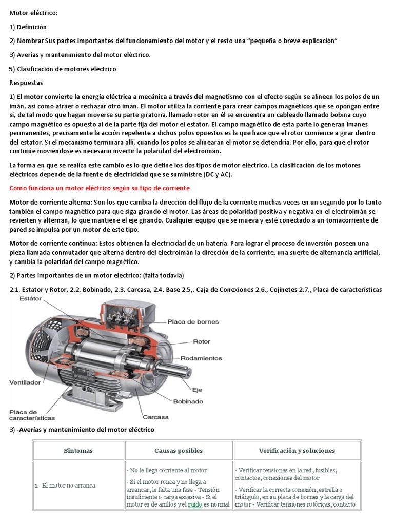 Guía Completa de Motores Eléctricos | PDF | Corriente eléctrica | Motor ...