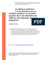Fleitas, Mirta (2009) - Medicina Oficial y Medicina Popular en La Dinamica de Un Conflicto Politico La Revuelta Popular Del 3 de Diciembre (..)