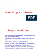 Arrays, Strings and Collections