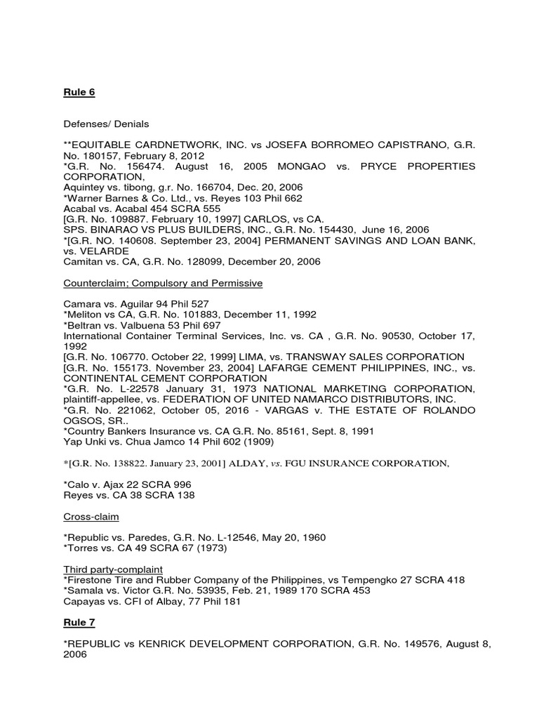 Legal Case Summaries and Rules Overview | PDF | Judiciaries ...