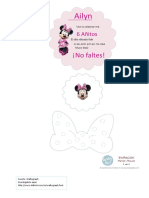 Minnie Mouse - Tarjeta Editable