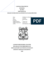 Laporan Praktikum Modul 2 Reaksi Uji Protein Dan Penentuan Kadar Protein 