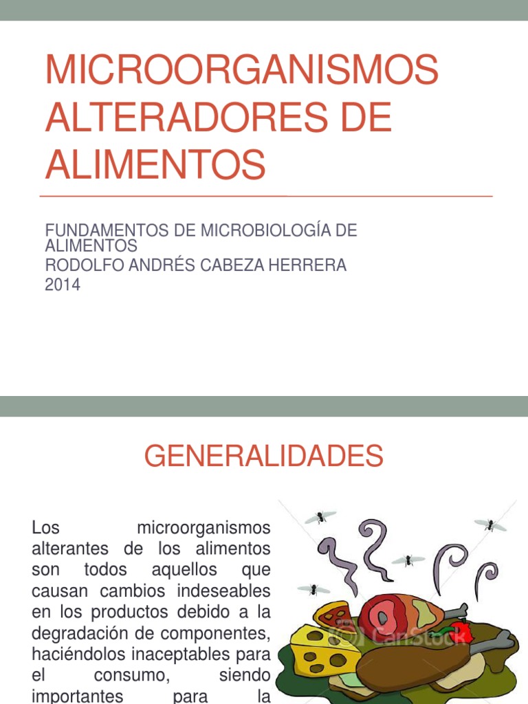 Microorganismos Alterantes en Alimentos | PDF | Carne | Alimentos