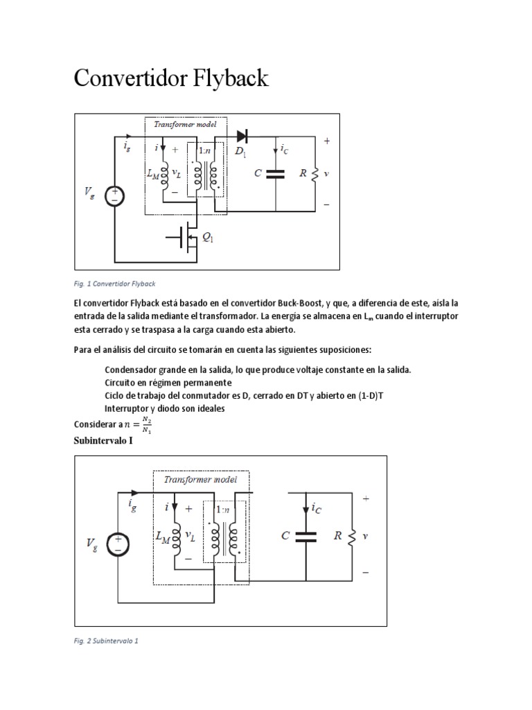 Análisis del Convertidor Flyback | PDF | Inductor | Transformador