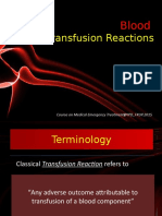 Transfusion Reactions: Blood