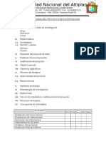 Esquema Del Proyecto de TESIS