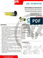 Motorreductor recto Arduino 1:48 80-140rpm 0.8kgcm torque