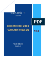 PPT CONOCIMIENTO CIENTIFICO Y CONOCIMIENTO RELIGIOSO PDF