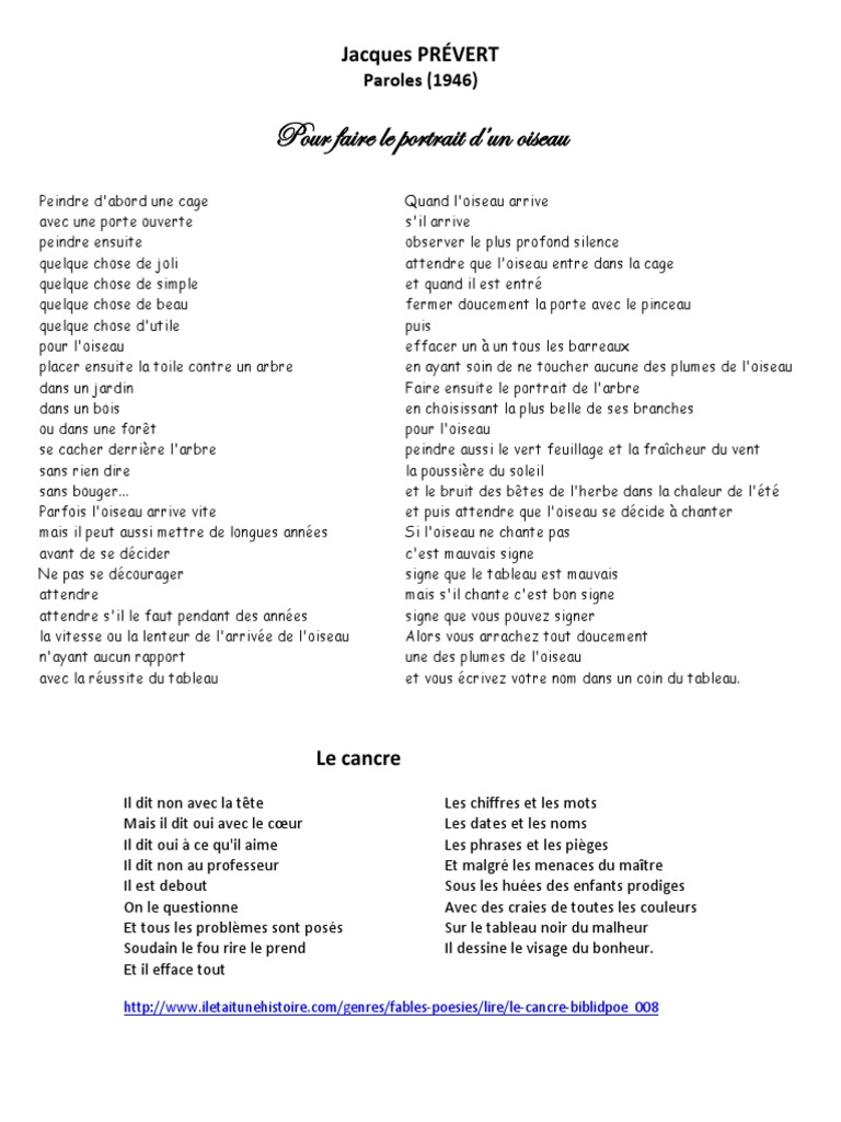 Pdf Telecharger 5 Poeme Sur Les Oiseaux Gratuit Pdf Pdfprof Com