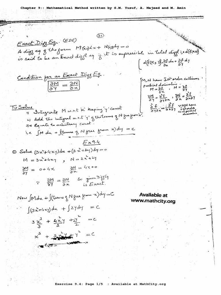 9-4-1 Method: Solutions and Exercises | PDF