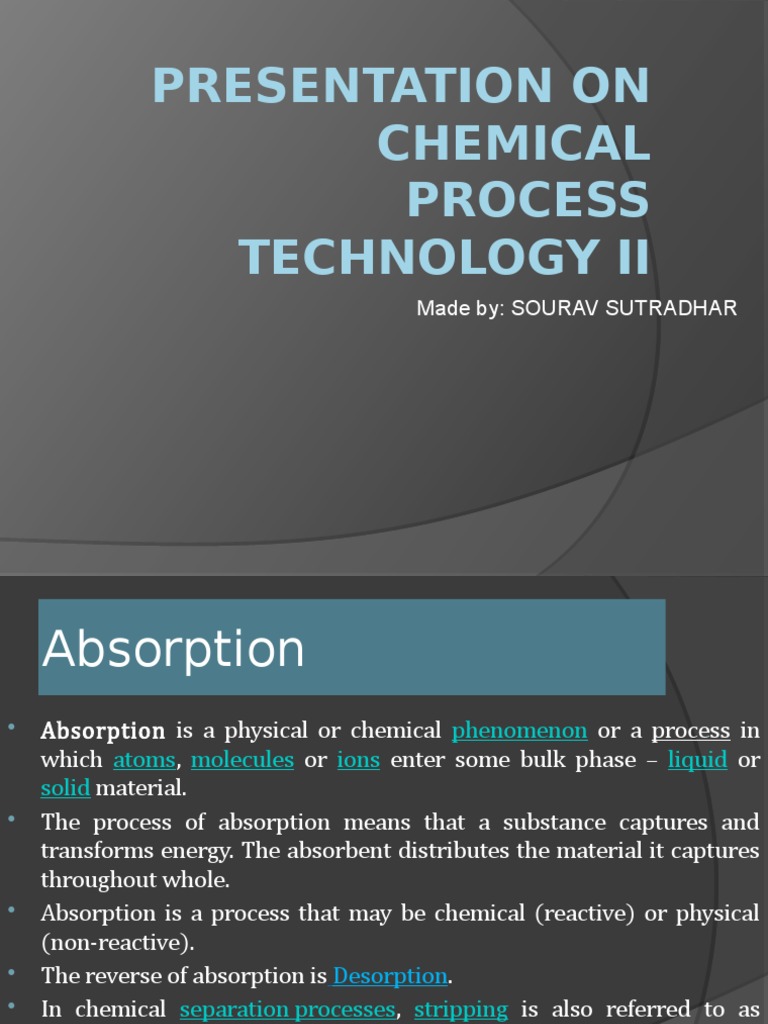 Chemical Process Technology Overview | PDF | Adsorption | Crystallization