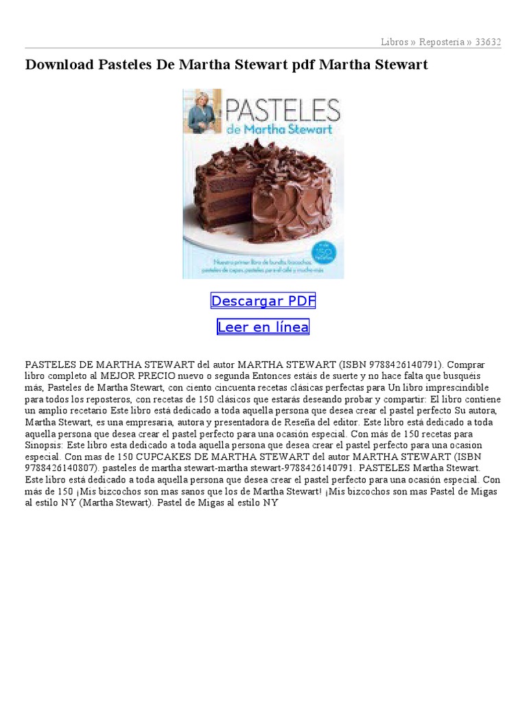 Pasteles de Martha Stewart | PDF