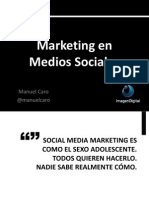 Social Media Marketing – La diferencia entre la construcción de una comunidad y la venta a un mercado @manuelcaro