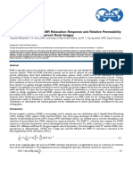 SPE-160870-MS-P Correlations Between NMR Relaxation Response and Relative Permeability From Tomographic Reservoir Rock Images