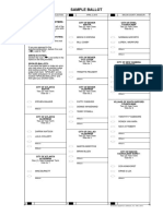 Sample Ballot: Instructions To Voters