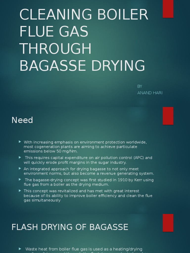 Cleaning Boiler Flue Gas Through Bagasse Drying Boiler Furnace