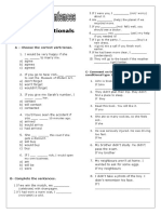 Mixed Conditionals: A - Choose The Correct Verb Tense