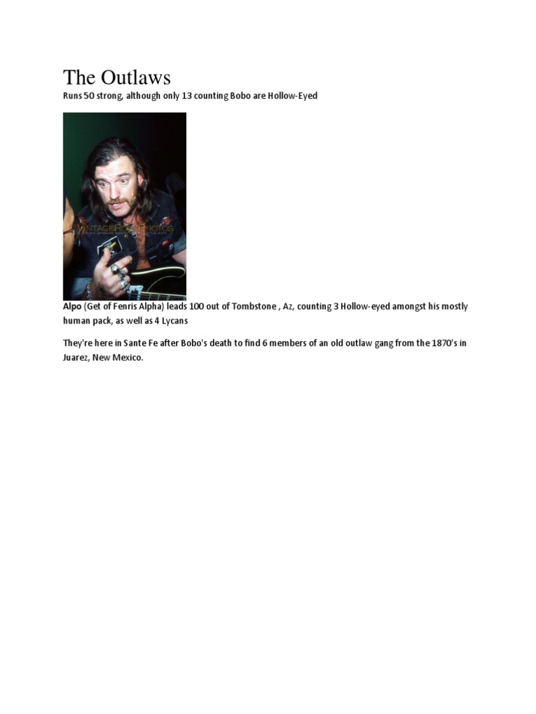 The Outlaws Biker Gang | PDF