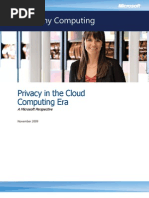 Microsoft - Privacy in the Cloud Computing Era