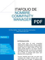 Plantilla Portafolio Community Manager