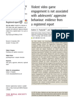 Violent Video Game Engagement Is Not Associated With Adolescents' Aggressive Behaviour: Evidence From A Registered Report