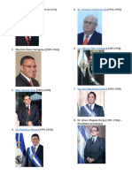 Presidentes de El Salvador Fotos y Periodo