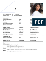 Sabrina Robinson March 2019 Acting Resume With Pic