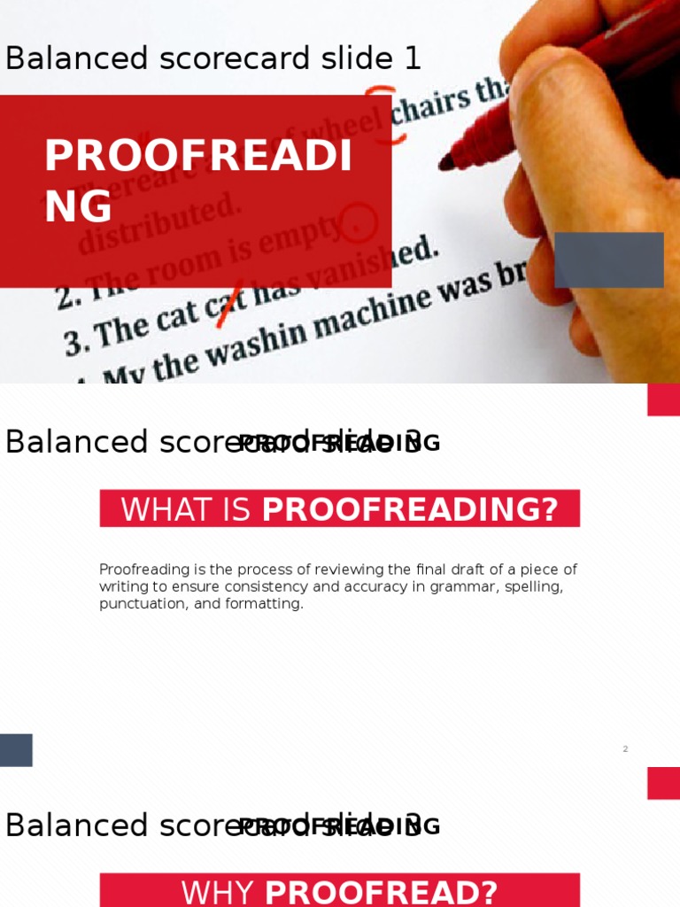 Balanced Scorecard Slide 1: Proofreadi NG | PDF | Proofreading ...