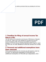 Deadline For Filing of Annual Income Tax Return (ITR)
