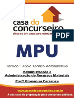 Apostila Mpu Tecnico Administracao e Administracao de Recursos Materiais Giovanna Carranza PDF