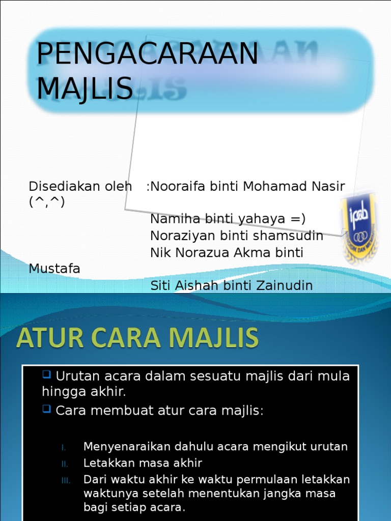 Pengacaraan Majlis
