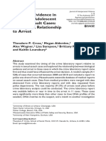 Biological Evidence in Adult and Adolescent Sexual Assault Cases: Timing and Relationship To Arrest