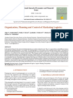 Organization, Planning and Control of Marketing Logistics