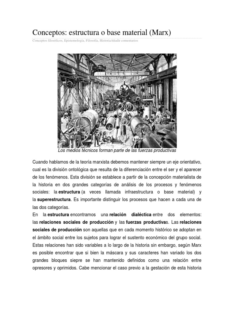 Estructura y base material en Marx | PDF | Karl Marx | Dialéctico