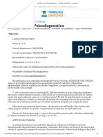 Modelo Laudo Psicodiagnostico - Trabalho Acadêmico - Vquiquita PDF